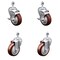 Service Caster 4 Inch SS Maroon Polyurethane Swivel 1/2 Inch Threaded Stem Caster Brake SCC, 2PK SSTS20S414-PPUB-MRN-TLB-121315-2-S-2 - alternate 1